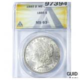 1885 Morgan Silver Dollar ANACS MS63