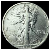 1918-D Silver Walking Liberty Half Dollar CLOSELY