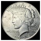 1934 Peace Silver Dollar CHOICE AU