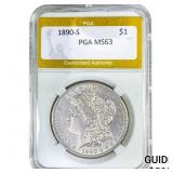 1890-S Morgan Silver Dollar PGA MS63