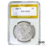 1887-S Morgan Silver Dollar PGA MS63