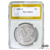 1891-S Morgan Silver Dollar PGA MS63