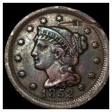 1852 Braided Hair Large Cent NEARLY UNCIRCULATED
