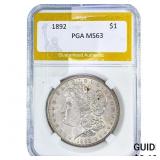 1892 Morgan Silver Dollar PGA MS63