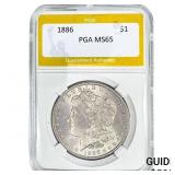 1886 Morgan Silver Dollar PGA MS65