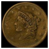 1838 Coronet Head Large Cent NICELY  CIRCULATED