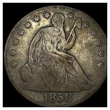 1858-O Silver Seated Liberty Half Dollar  NICELY
