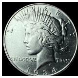 1934-D Silver Peace Dollar CHOICE BU