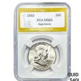 1955 Franklin Half Dollar PGA MS65 Bugs Bunny