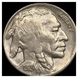 1924-D Nickel Buffalo Five Cents NEARLY UNCIRCULAT