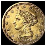 1854 Gold $2.50 Liberty Head Quarter Eagle UNCIRCU