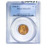 1940 Wheat Cent PCGS MS66 RD