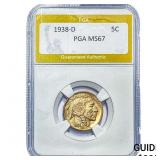 1938-D Buffalo Half Dollar PGA MS67