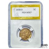 1938-D Buffalo Nickel PGA MS67