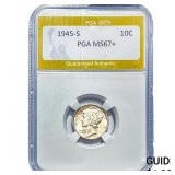 1945-S Mercury Silver Dime PGA MS67+