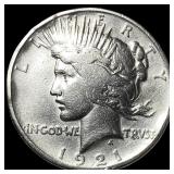 1921 Silver Peace Dollar NEARLY UNCIRCULATED