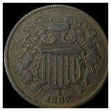 1867 Two-Cent Piece CLOSELY UNCIRCULATED