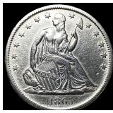 1865-S Silver Seated Liberty Half Dollar UNCIRCULA