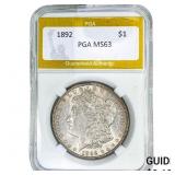 1892 Morgan Silver Dollar PGA MS63