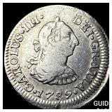 1789-FM Mexico Silver Charles III Silver 1/2 Real