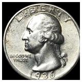 1936-D Silver Washington Quarter HIGH GRADE