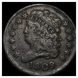 1809 Classic Head Half Cent NEARLY UNCIRCULATED