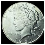 1926-S Peace Silver Dollar CHOICE AU