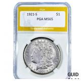 1921-S Morgan Silver Dollar PGA MS65