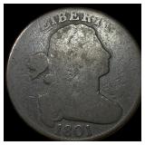 1801 Draped Bust Large Cent NICELY CIRCULATED
