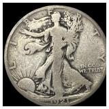 1921-S Silver Walking Liberty Half Dollar NEARLY U