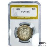 1945 Standing Liberty Half Dollar PGA MS67