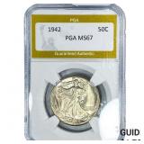 1942 Standing Liberty Half Dollar PGA MS67