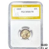 1929 Mercury Silver Dime PGA MS66 FB