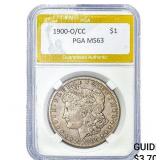 1900-O/CC Morgan Silver Dollar PGA MS63