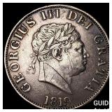 1819 Great Britain George III Silver 1/2 Crown