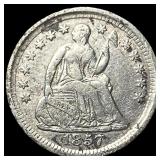 1857 Seated Liberty Half Dime NEARLY UNCIRCULATED