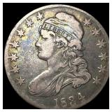 1834 Capped Bust Half Dollar NEARLY UNCIRCULATED