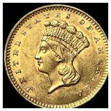 1859 Gold $1 Indian Princess Type 3 UNCIRCULATED