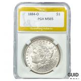 1884-O Morgan Silver Dollar PGA MS65