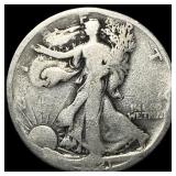 1921-S Silver Walking Liberty Half Dollar NICELY C