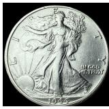 1944-S Silver Half Dollar CHOICE AU