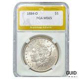 1884-O Morgan Silver Dollar PGA MS65
