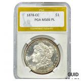 1878-CC Morgan Silver Dollar PGA MS66 PL