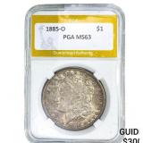 1885-O Morgan Silver Dollar PGA MS63