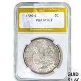 1889-S Morgan Silver Dollar PGA MS63