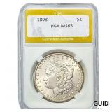 1898 Morgan Silver Dollar PGA MS65