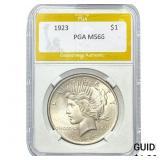 1923 Silver Peace Dollar PGA MS66