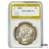 1898 Morgan Silver Dollar PGA MS65 PL