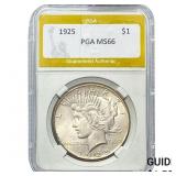 1925 Silver Peace Dollar PGA MS66