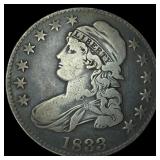 1833 Capped Bust Half Dollar NEARLY UNCIRCULATED